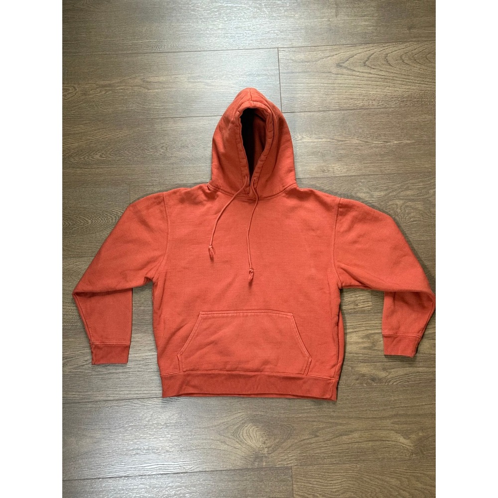 John Galt Burnt Orange Fleece Pullover Hoodie Small